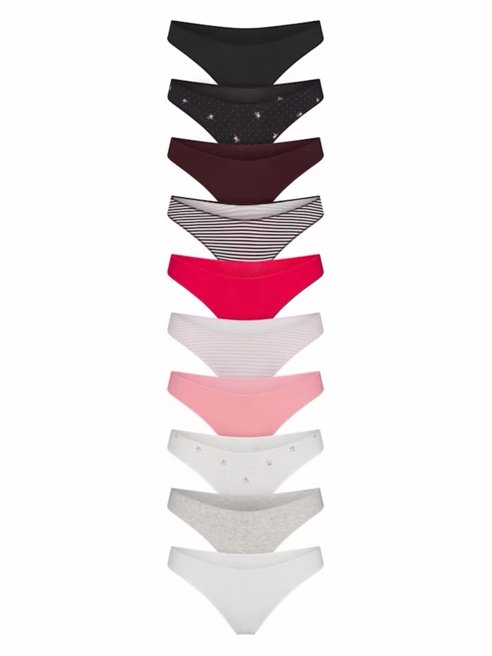 Skims 10-Pack Cotton Thongs XS